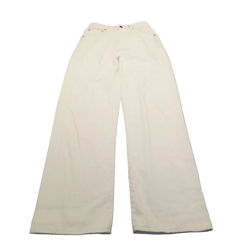 Imogene & Willie Catherine Jeans Women's Size 24 Ivory Selvedge Wide Leg (25×31)